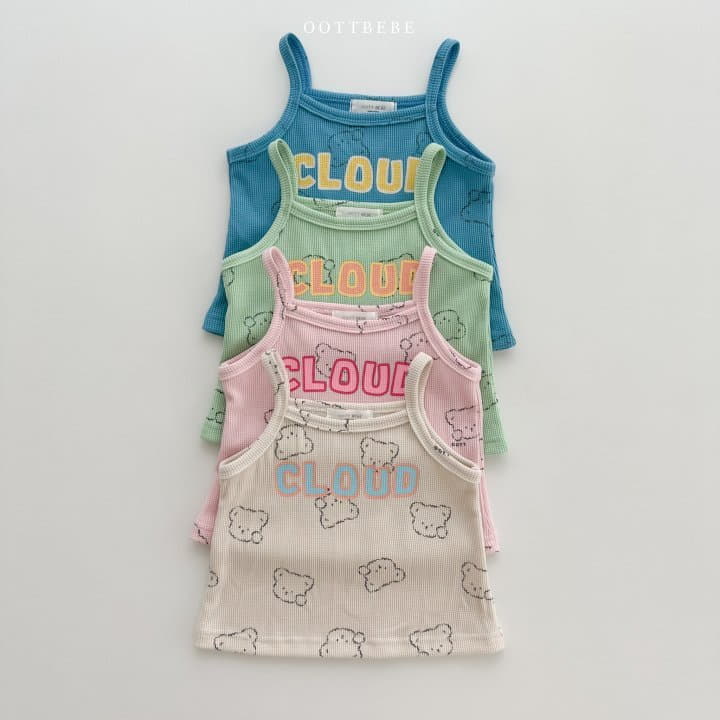 Oott Bebe - Korean Children Fashion - #designkidswear - Cloud Waffle String Sleeveless - 10