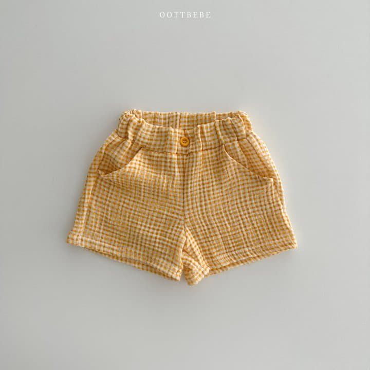Oott Bebe - Korean Children Fashion - #designkidswear - M Check Shorts