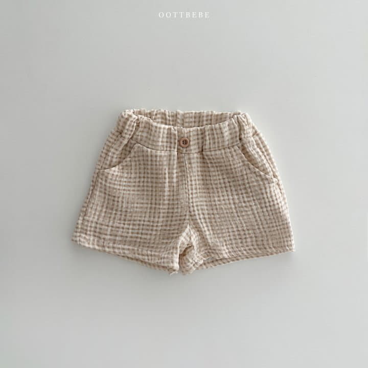 Oott Bebe - Korean Children Fashion - #discoveringself - M Check Shorts - 2