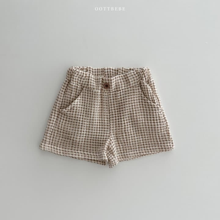Oott Bebe - Korean Children Fashion - #fashionkids - M Check Shorts - 3