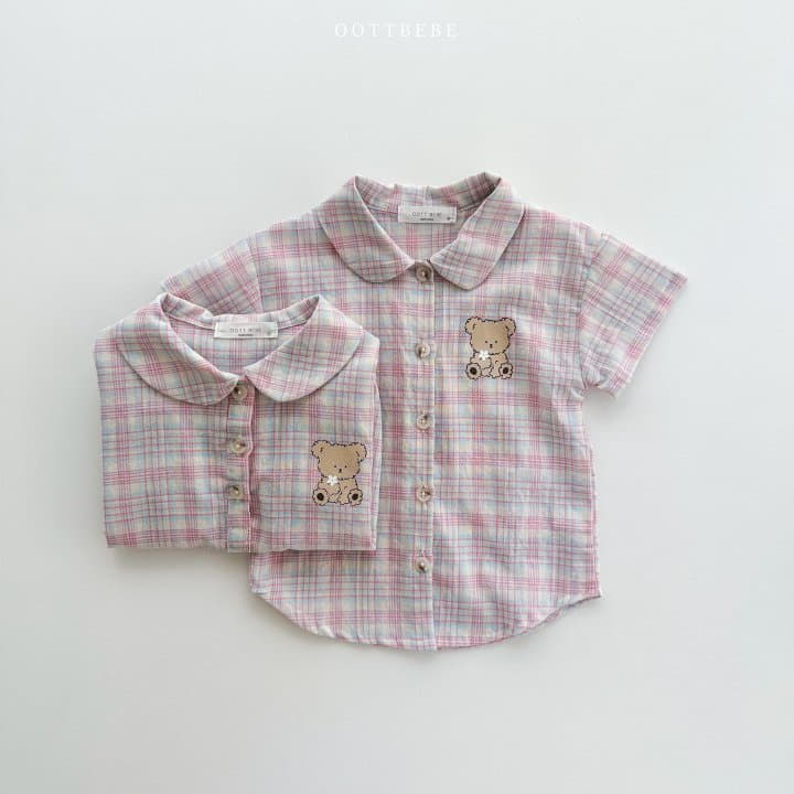 Oott Bebe - Korean Children Fashion - #kidsshorts - Coou Check Shirt - 10