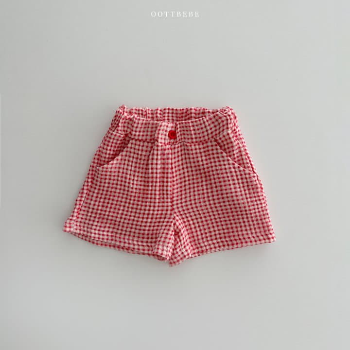 Oott Bebe - Korean Children Fashion - #fashionkids - M Check Shorts - 4