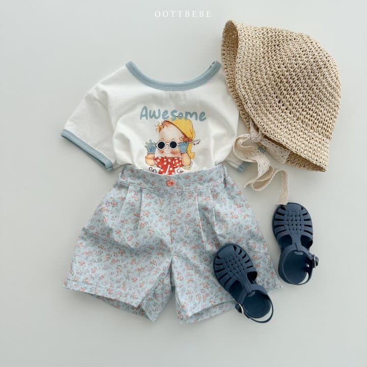 Oott Bebe - Korean Children Fashion - #kidsstore - Flower Pintuck Shorts - 6