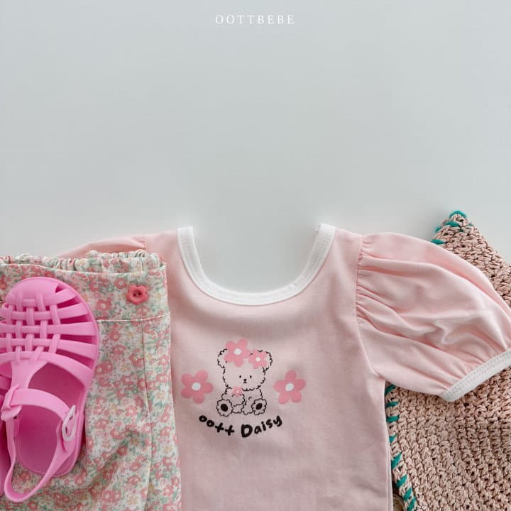 Oott Bebe - Korean Children Fashion - #littlefashionista - Daisy Puff Tee - 5