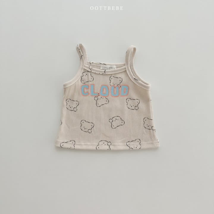 Oott Bebe - Korean Children Fashion - #littlefashionista - Cloud Waffle String Sleeveless