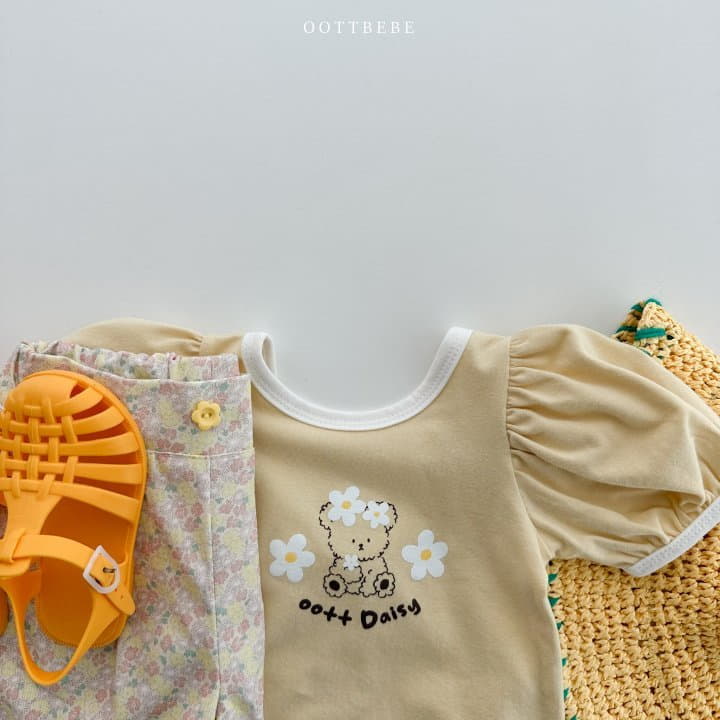 Oott Bebe - Korean Children Fashion - #magicofchildhood - Daisy Puff Tee - 6