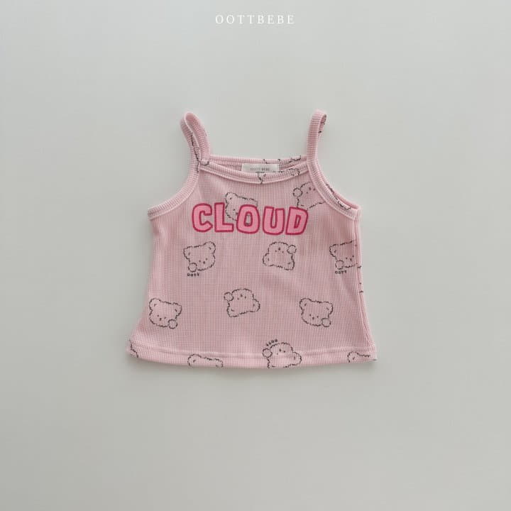 Oott Bebe - Korean Children Fashion - #magicofchildhood - Cloud Waffle String Sleeveless - 2