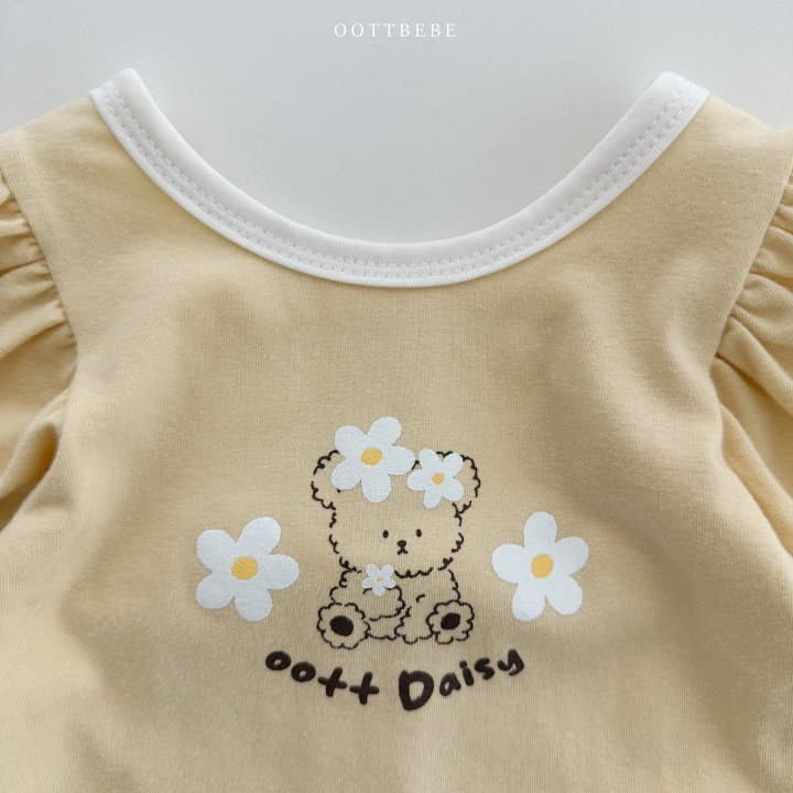 Oott Bebe - Korean Children Fashion - #stylishchildhood - Daisy Puff Tee - 11