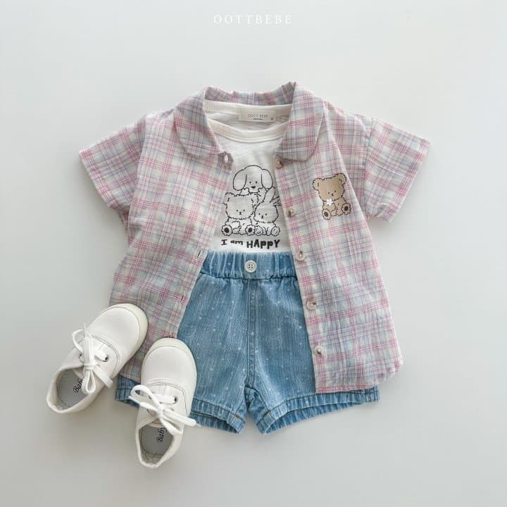 Oott Bebe - Korean Children Fashion - #toddlerclothing - Coou Check Shirt - 3