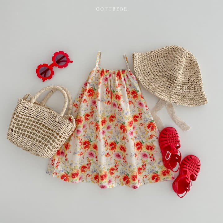 Oott Bebe - Korean Children Fashion - #toddlerclothing - Garden SLEeveless One-piece - 6