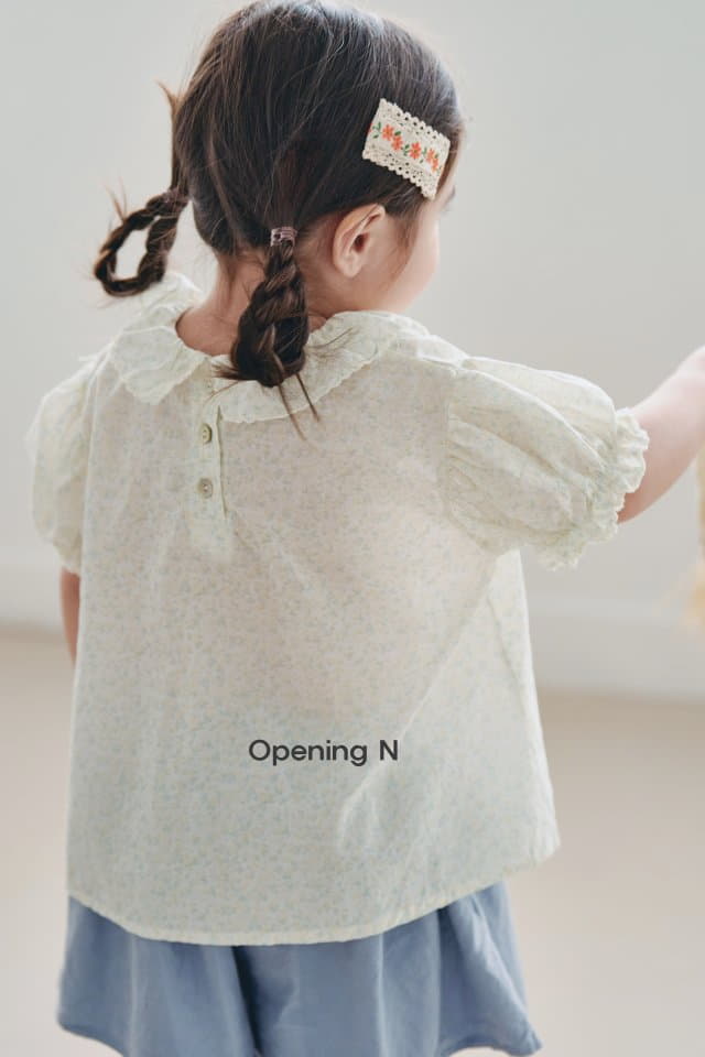 Opening & - Korean Children Fashion - #childofig - Small Flower Blouse - 5