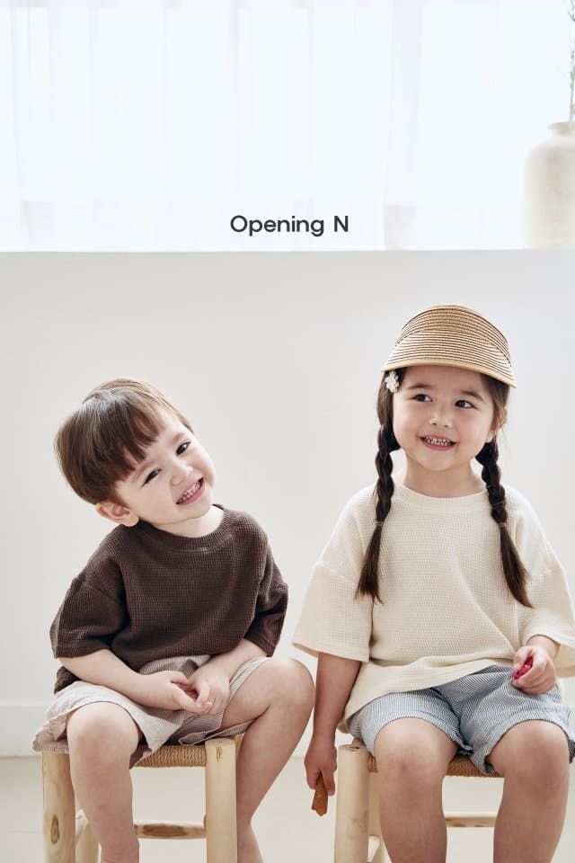 Opening & - Korean Children Fashion - #childofig - Snad Waffle Tee - 10