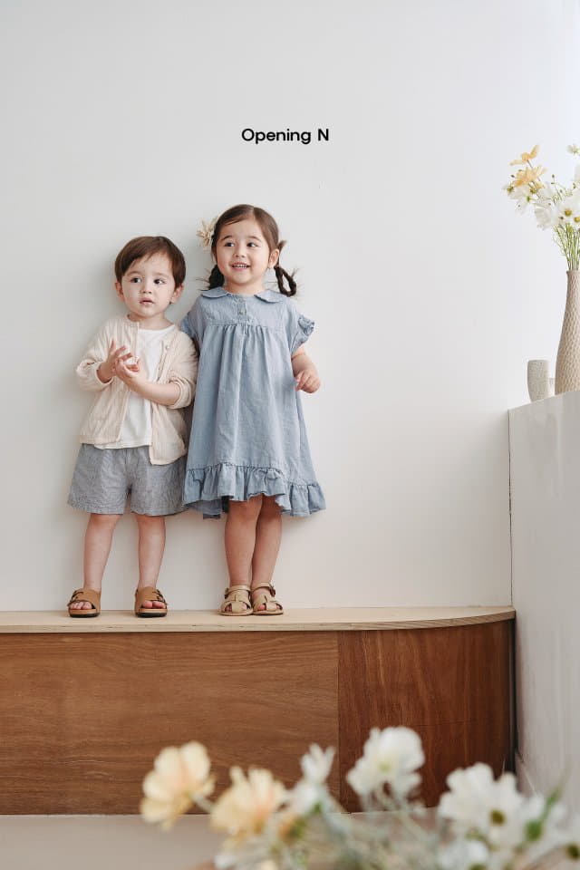 Opening & - Korean Children Fashion - #childofig - Linen Classic One-piece - 3