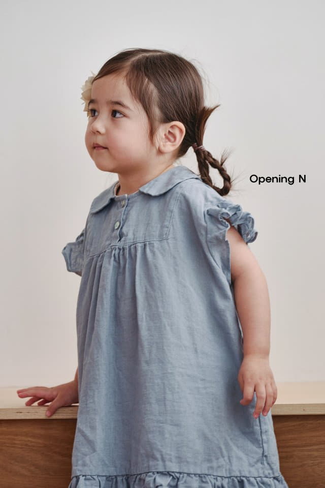 Opening & - Korean Children Fashion - #childofig - Linen Classic One-piece - 4