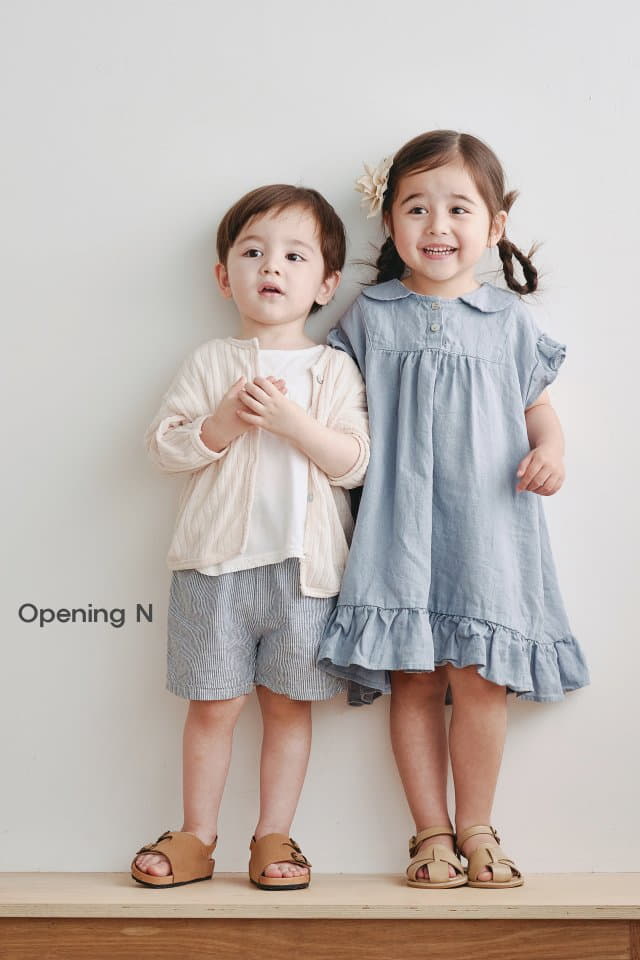 Opening & - Korean Children Fashion - #designkidswear - Aqua Stripes Pants - 3