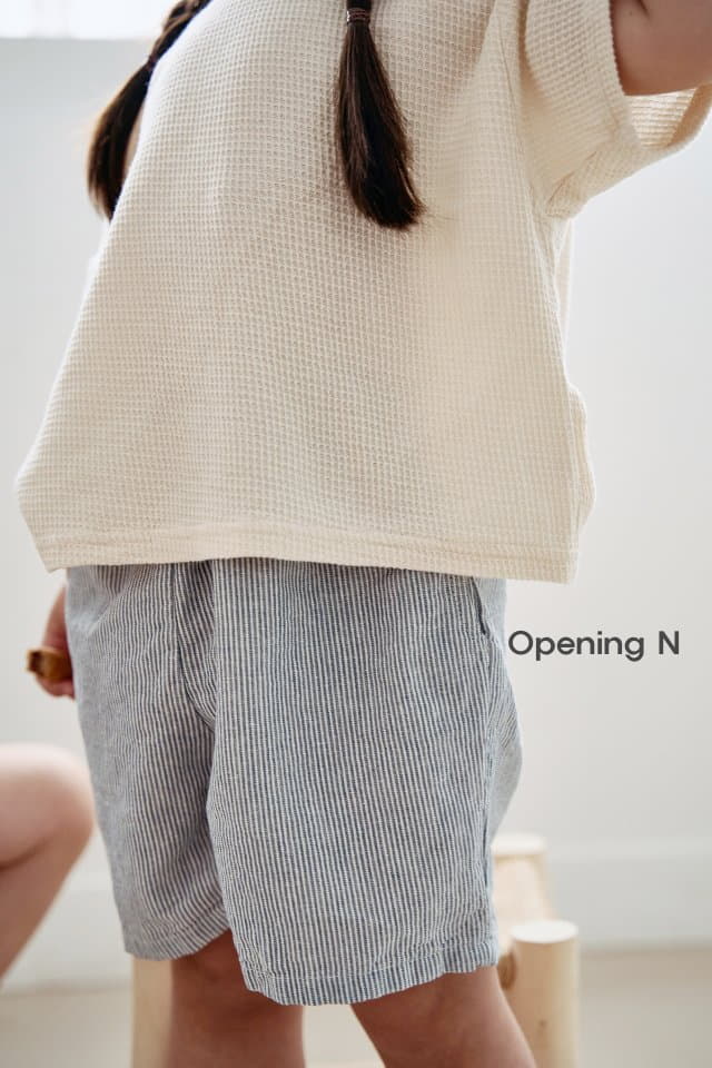Opening & - Korean Children Fashion - #designkidswear - Aqua Stripes Pants - 4