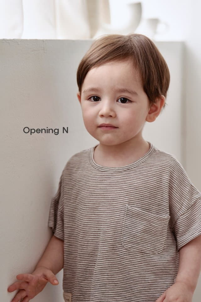 Opening & - Korean Children Fashion - #discoveringself - Moldives Stripes Tee - 11