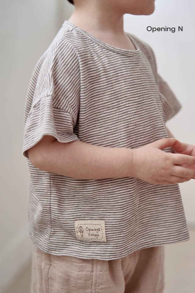 Opening & - Korean Children Fashion - #fashionkids - Moldives Stripes Tee - 12