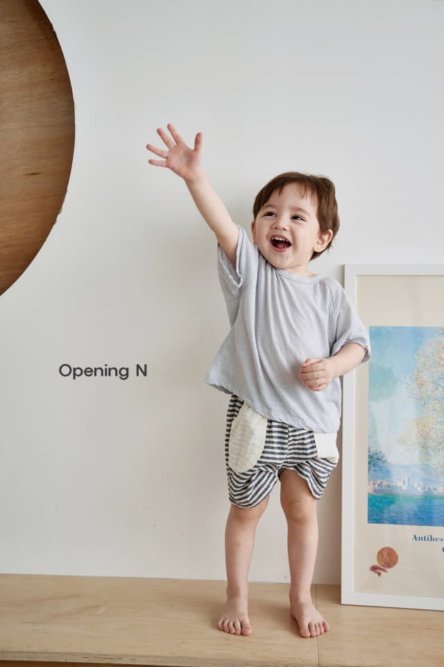 Opening & - Korean Children Fashion - #fashionkids - Linen Tee - 11