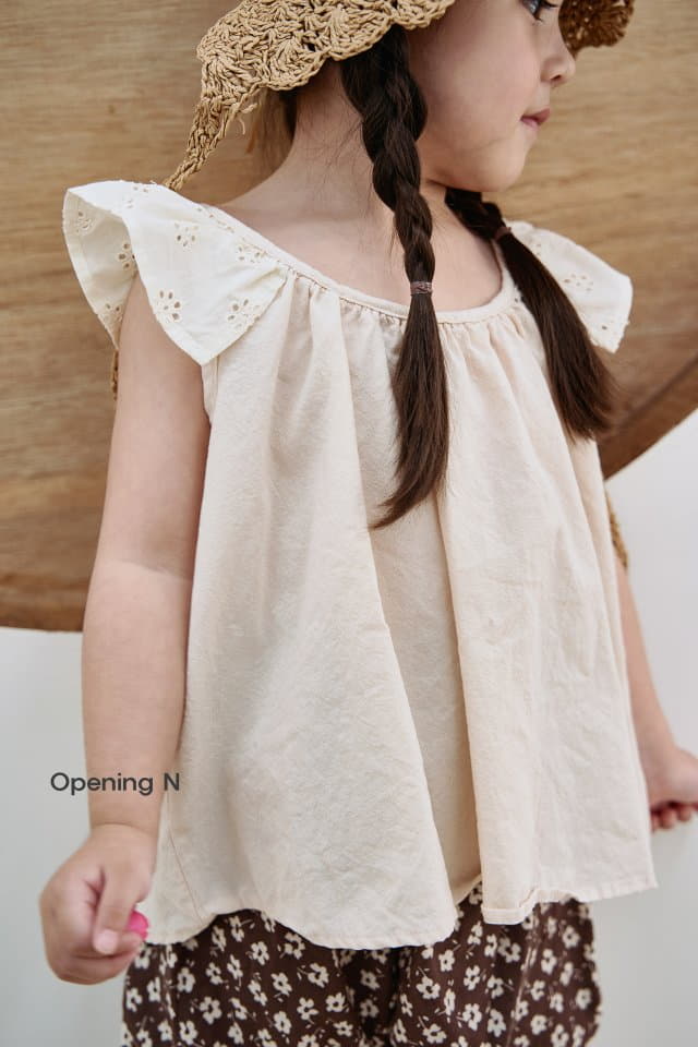 Opening & - Korean Children Fashion - #kidsshorts - Angel Sleeveless Blouse - 8