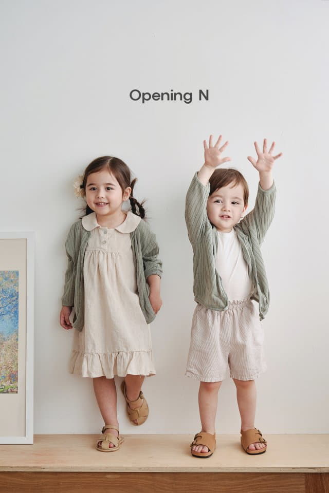 Opening & - Korean Children Fashion - #littlefashionista - Aqua Stripes Pants - 10