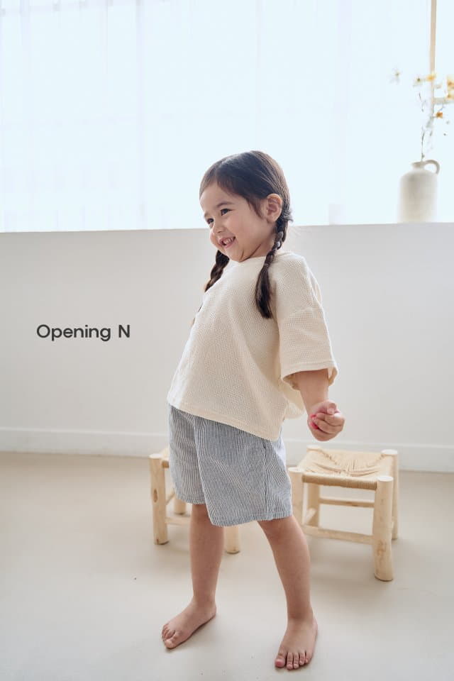 Opening & - Korean Children Fashion - #littlefashionista - Snad Waffle Tee - 5
