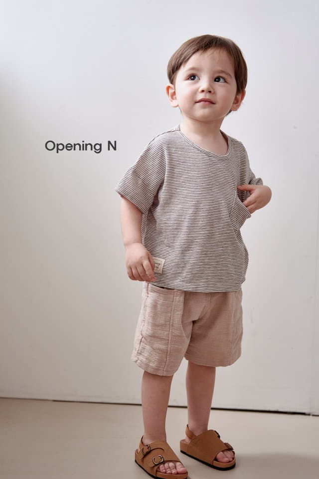 Opening & - Korean Children Fashion - #littlefashionista - Moldives Stripes Tee - 4