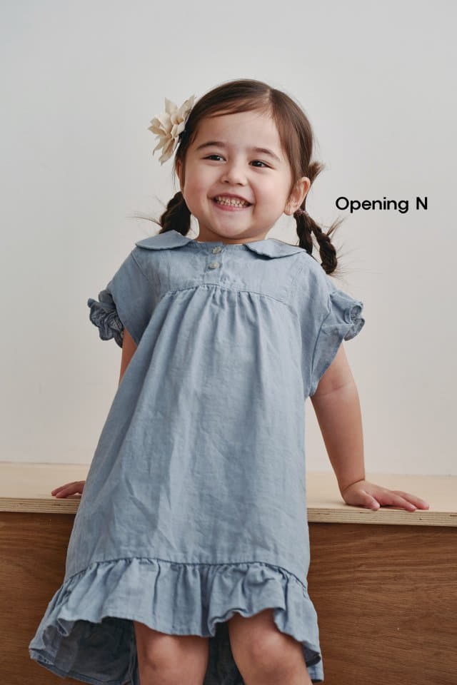 Opening & - Korean Children Fashion - #minifashionista - Linen Classic One-piece