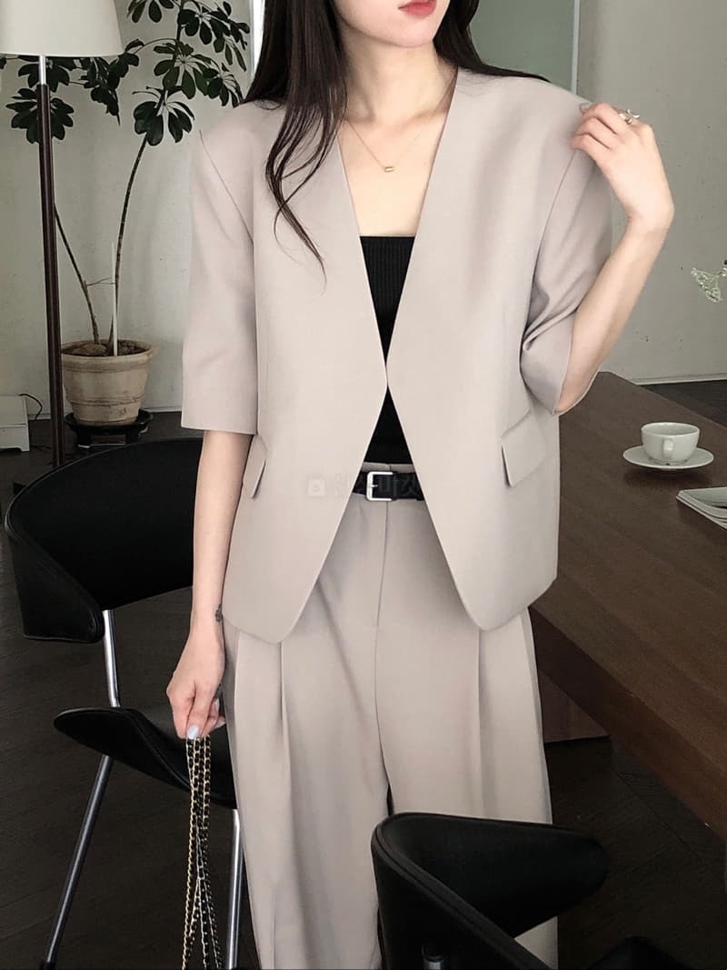 Overclassic - Korean Women Fashion - #momslook - Relieve Jacket - 4