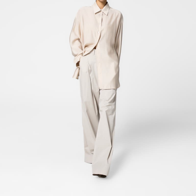 Paper Moon - Korean Women Fashion - #momslook - Sheer Silky Shirt - 5