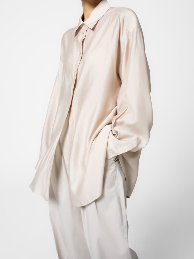 Paper Moon - Korean Women Fashion - #momslook - Sheer Silky Shirt - 7