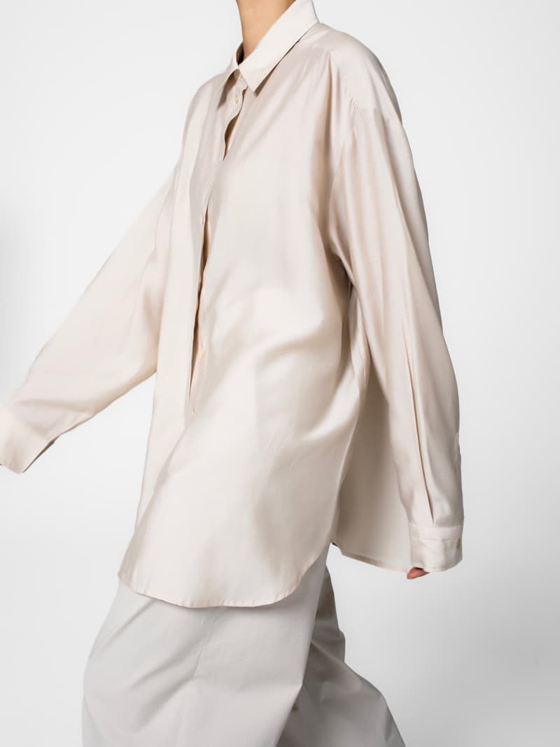 Paper Moon - Korean Women Fashion - #momslook - Sheer Silky Shirt - 9