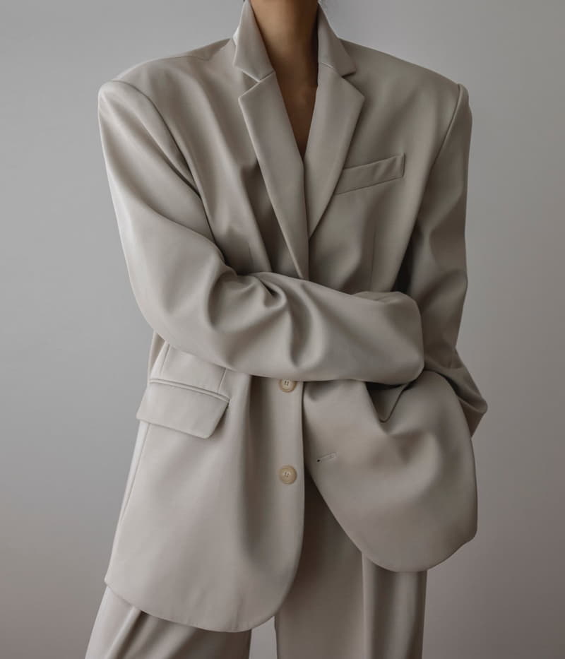 Paper Moon - Korean Women Fashion - #momslook - Oversized Three Button Single Blazer - 7