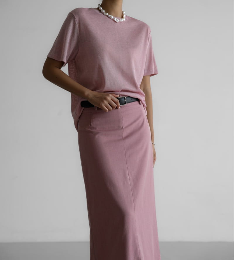 Paper Moon - Korean Women Fashion - #momslook - Knit Texture Loose Fit Tee - 7