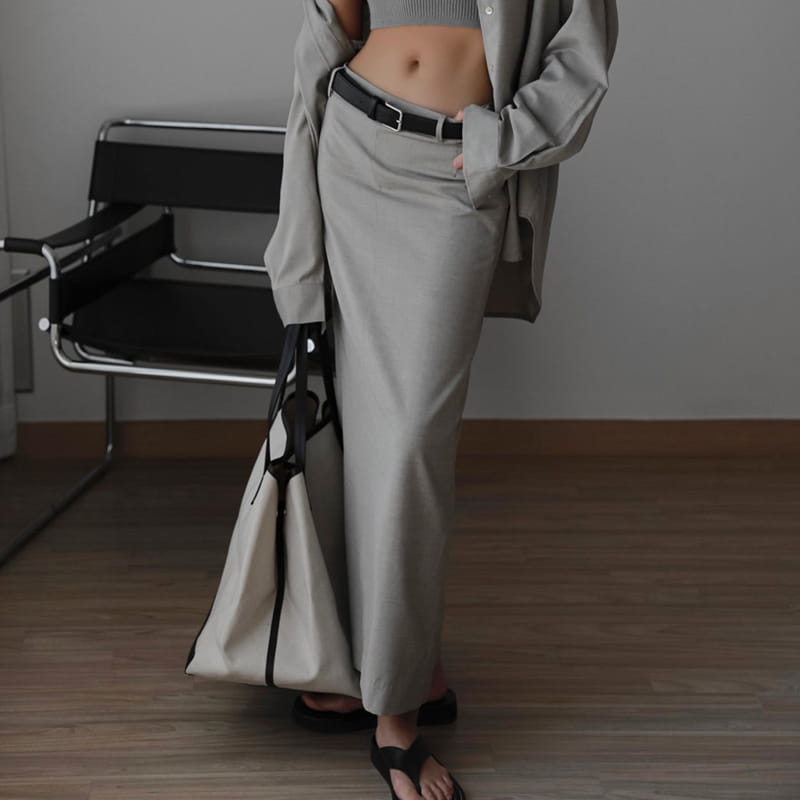 Paper Moon - Korean Women Fashion - #momslook - Maxi Length Straight Pencil Line Skirt - 6