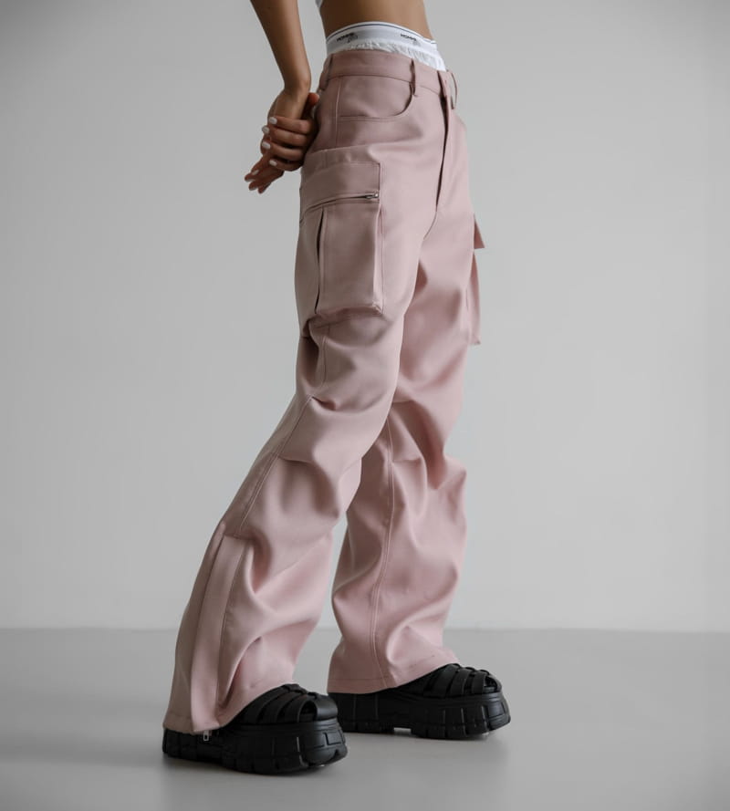 Paper Moon - Korean Women Fashion - #restrostyle - LUX Heavy Texture Wide Cargo Trousers - 4