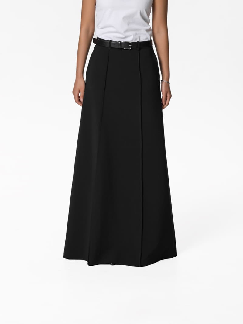 Paper Moon - Korean Women Fashion - #shopsmall - Pin Tuck Detail Maxi Flared Skirt - 2