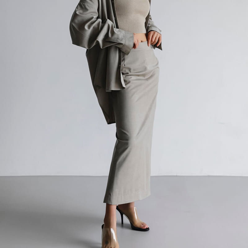 Paper Moon - Korean Women Fashion - #thelittlethings - Maxi Length Straight Pencil Line Skirt - 3