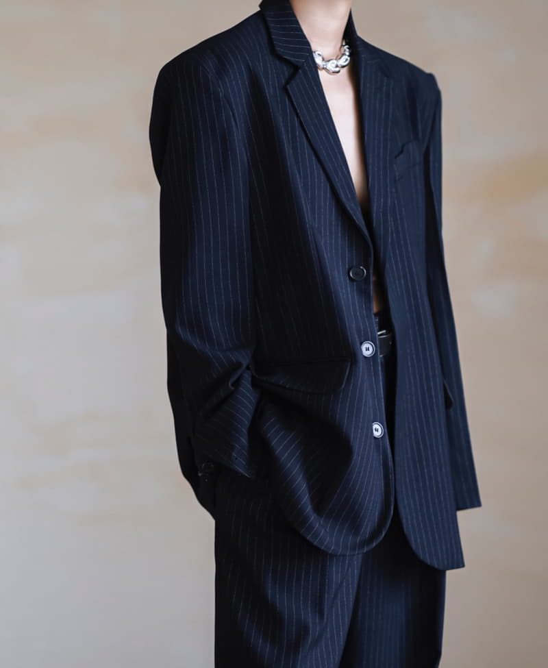 Paper Moon - Korean Women Fashion - #womensfashion - Pin Stripes Jacket - 11