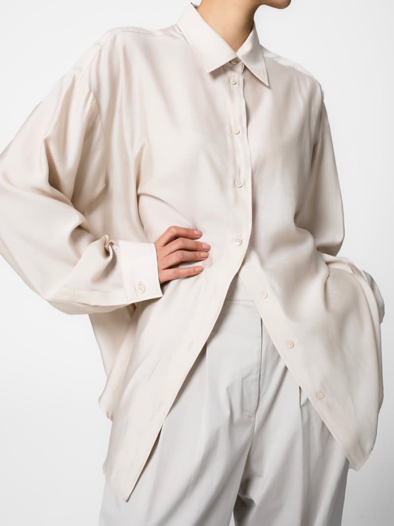 Paper Moon - Korean Women Fashion - #womensfashion - Sheer Silky Shirt - 10