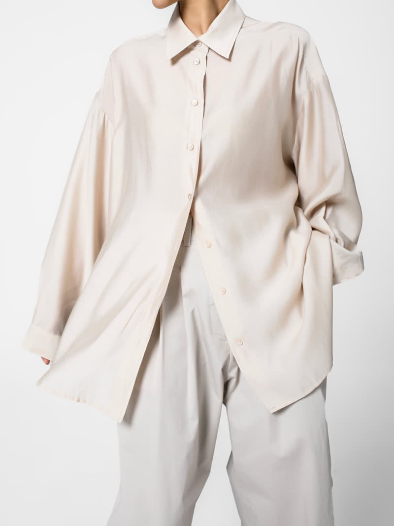 Paper Moon - Korean Women Fashion - #womensfashion - Sheer Silky Shirt - 6