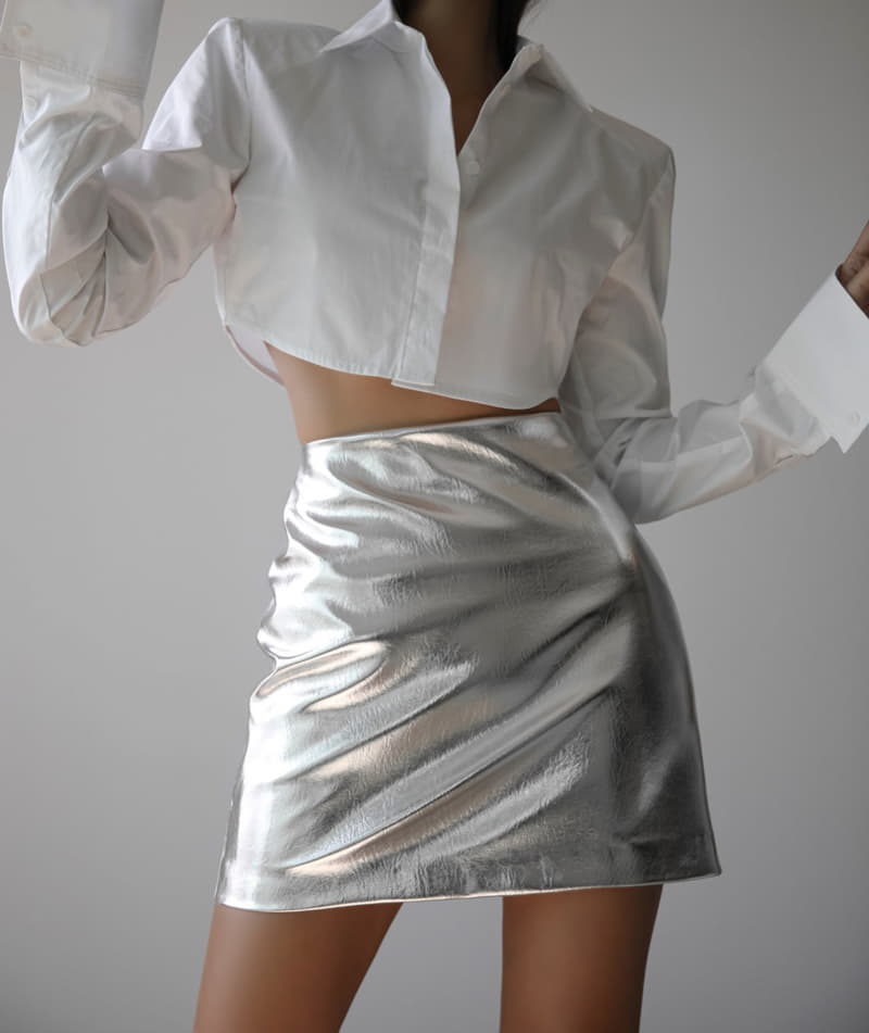 Paper Moon - Korean Women Fashion - #womensfashion - Matalic Skirt - 5