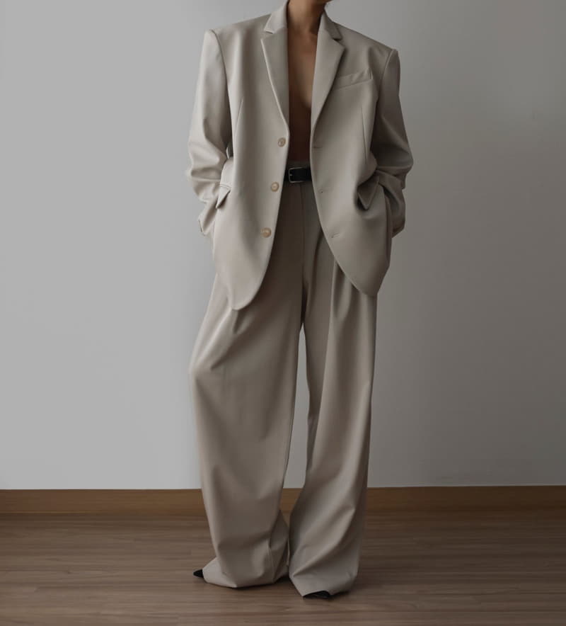 Paper Moon - Korean Women Fashion - #womensfashion - Oversized Three Button Single Blazer - 6