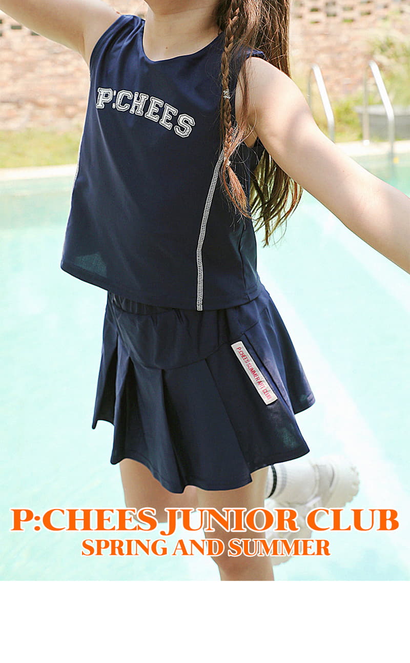 Peach-Cream - Korean Junior Fashion - #childrensboutique - Lona Rashguard Skirt