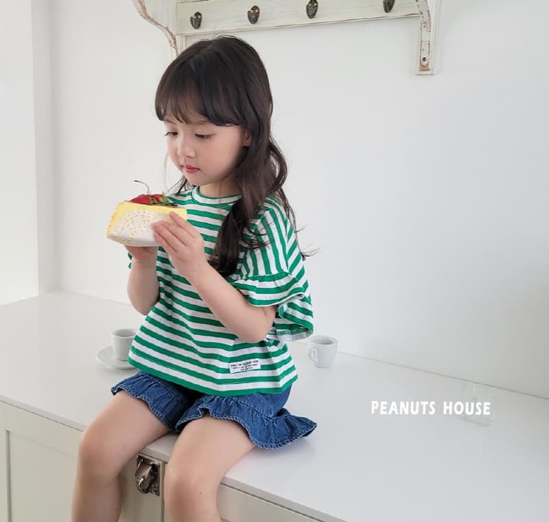 Peanuts - Korean Children Fashion - #Kfashion4kids - Stripes Frill Tee - 7