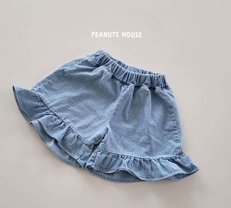Peanuts - Korean Children Fashion - #Kfashion4kids - Frill Denim Shorts