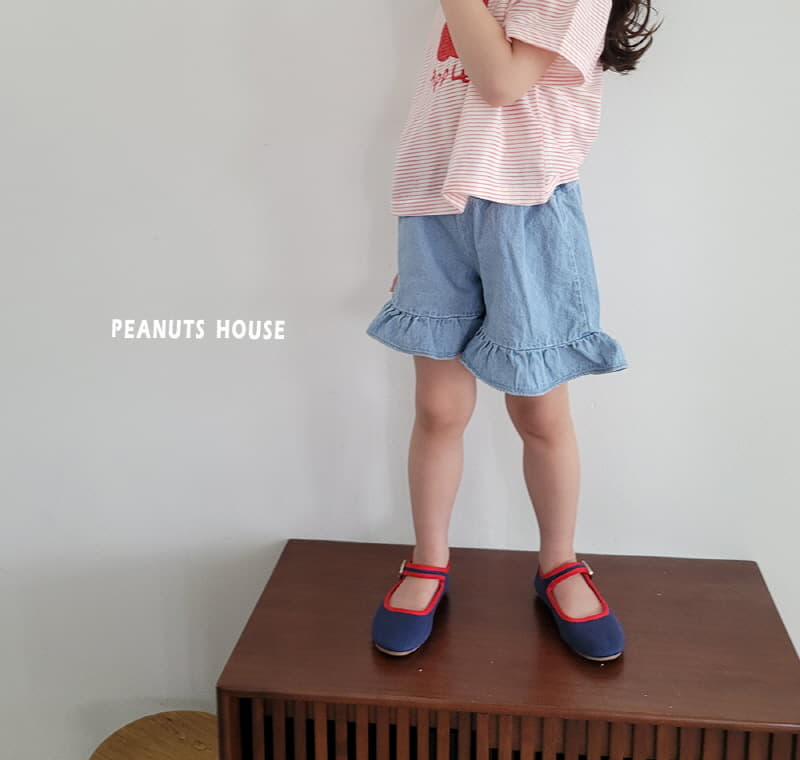 Peanuts - Korean Children Fashion - #designkidswear - Frill Denim Shorts - 11
