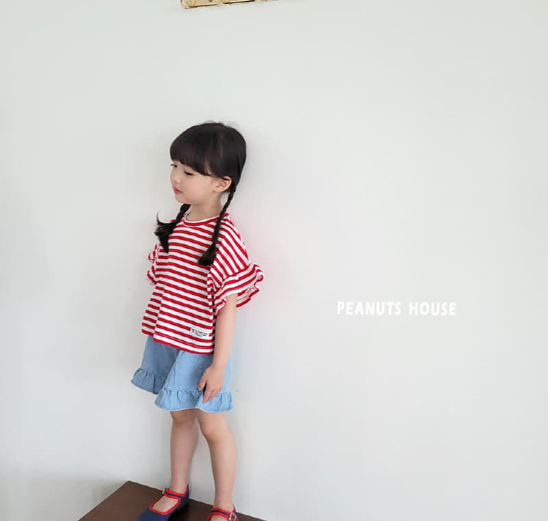 Peanuts - Korean Children Fashion - #fashionkids - Stripes Frill Tee - 3