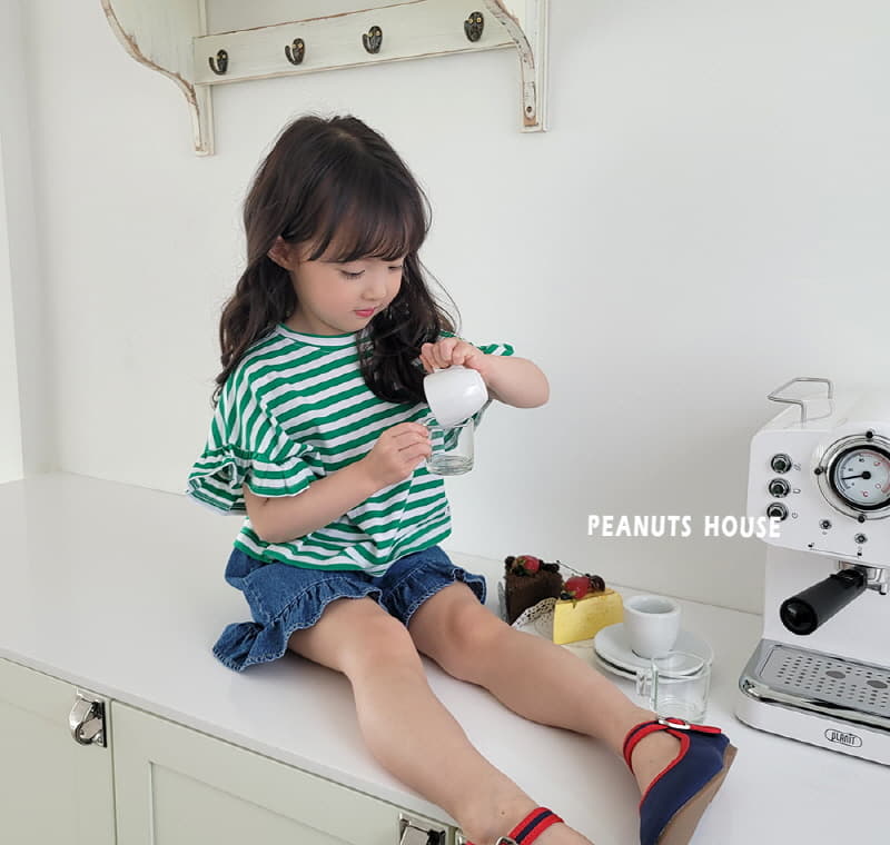Peanuts - Korean Children Fashion - #magicofchildhood - Stripes Frill Tee - 9