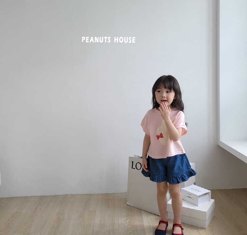 Peanuts - Korean Children Fashion - #magicofchildhood - Frill Denim Shorts - 3